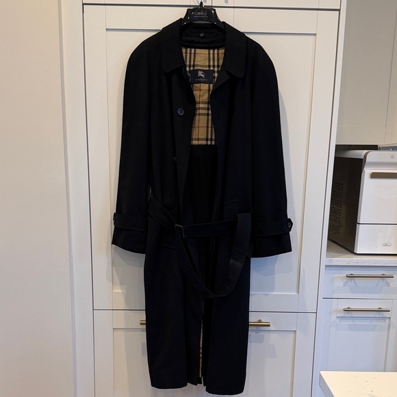 Burberry Other - Burberry Black Trench Coat with Check Lining